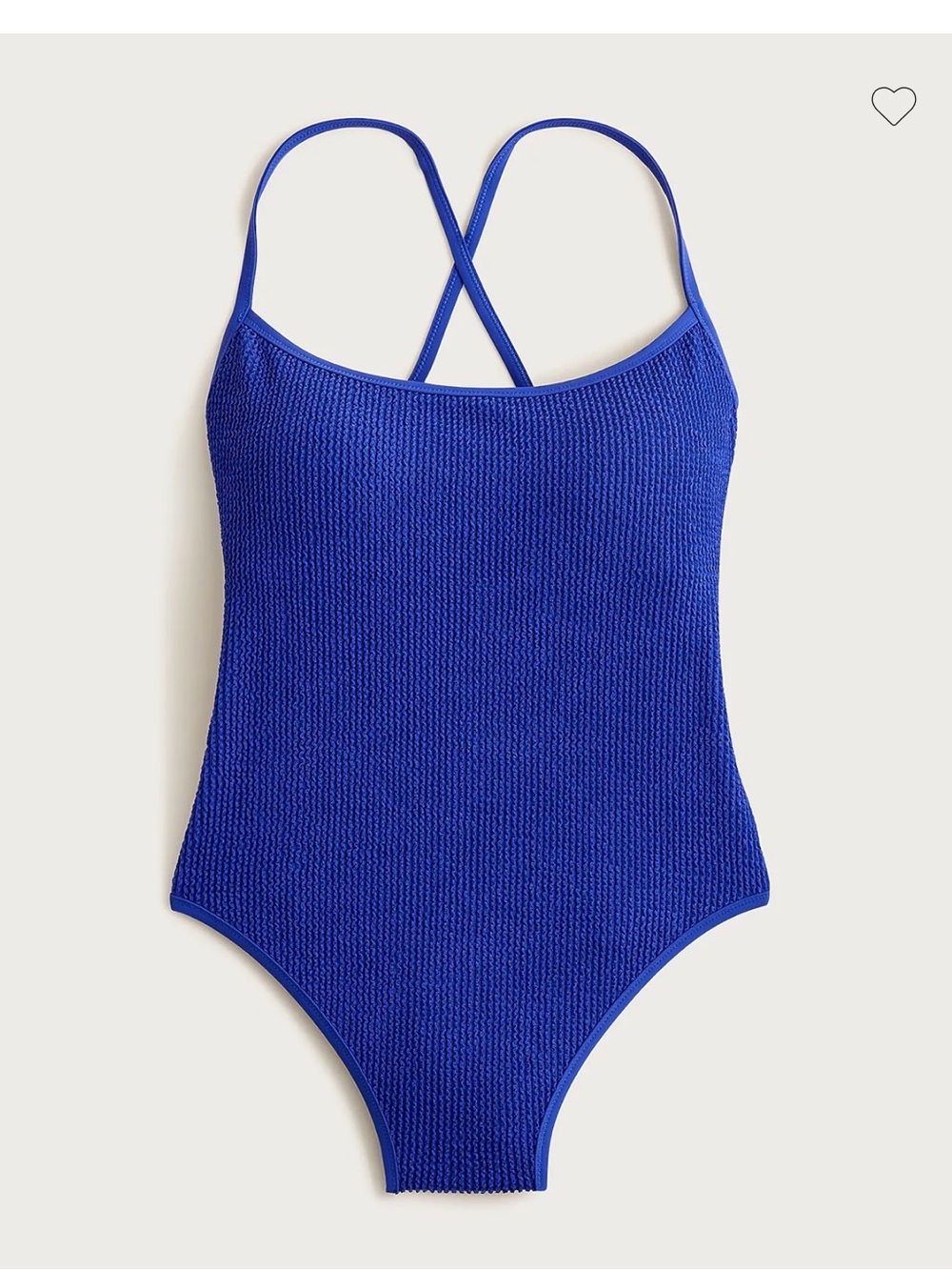 J. Crew Bright Blue Textured One-Piece Swimsuit